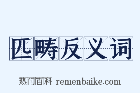 匹畴反义词是什么意思的图片